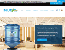 Tablet Screenshot of bluerealspringwater.com